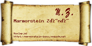 Marmorstein Zénó névjegykártya